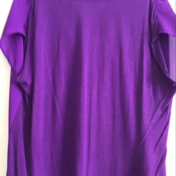 INC Purple Pull on Top/Blouse 2 Front Pockets, Sz L. - Picture 4 of 7